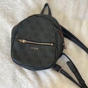 GUESS Black Mini Backpack